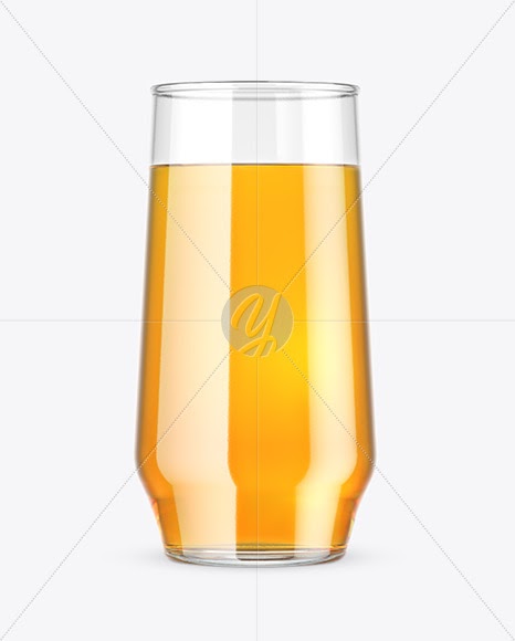 Download Can Shaped Glass Cup Lager Beer Mockup Clear Glass With Juice Mockup In Cup Bowl Mockups On Yellow Yellowimages Mockups