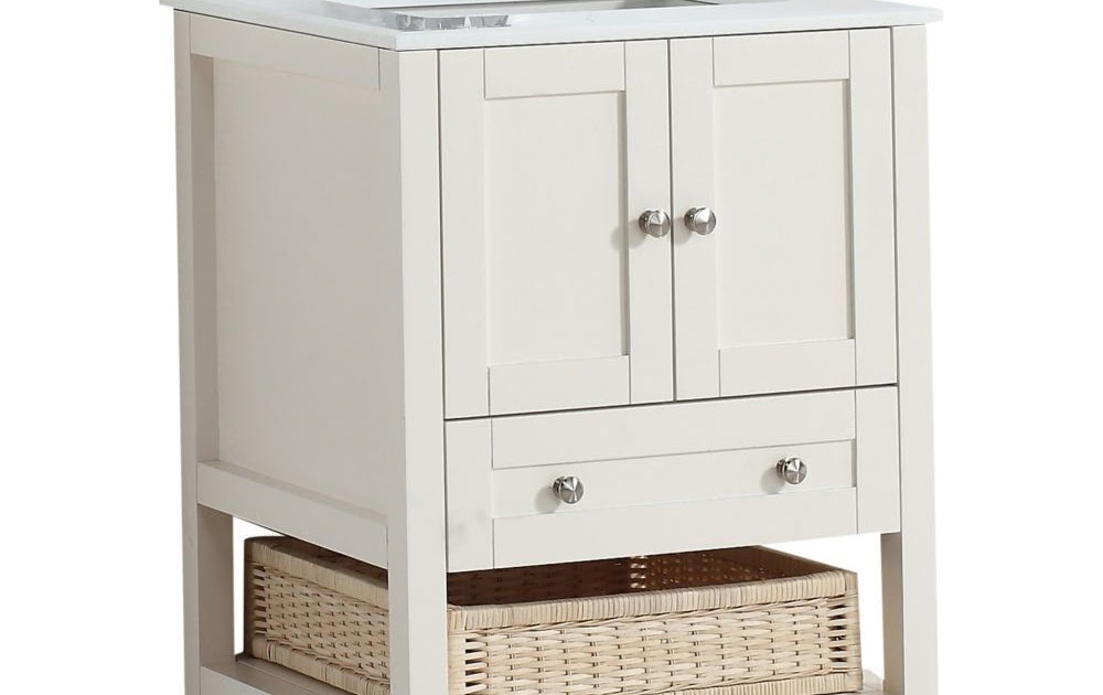 24 Inch White Bathroom Vanity With Drawers