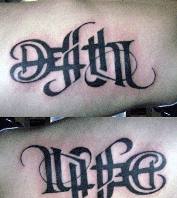 Tattoo Design Names Upside Down