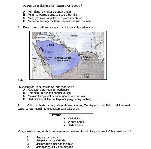 Kertas Soalan Agama Islam Tingkatan 4 - CCContoh