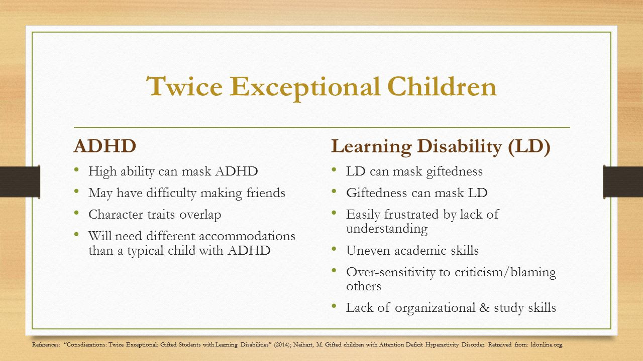 Twice Exceptional Characteristics twice 2020