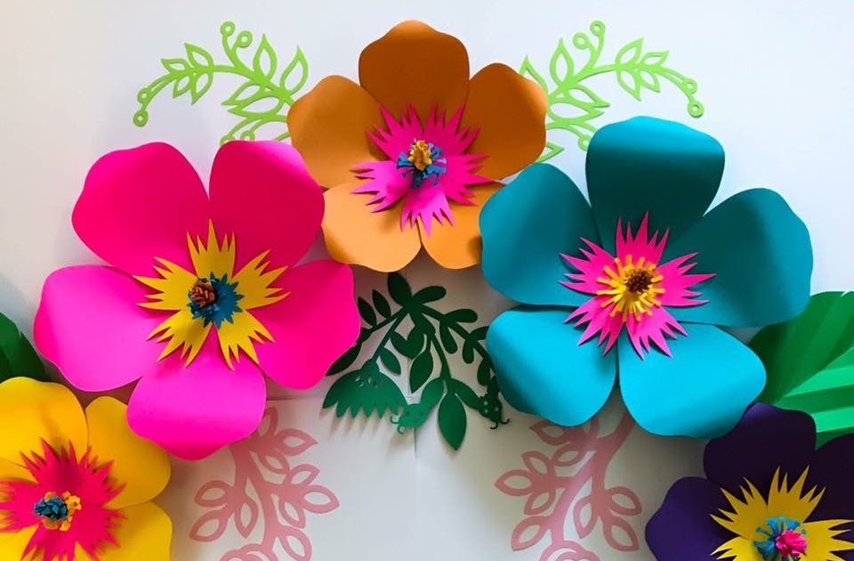 Como Hacer Flores Grandes Con Cartulina Paso A Paso Flores De Papel