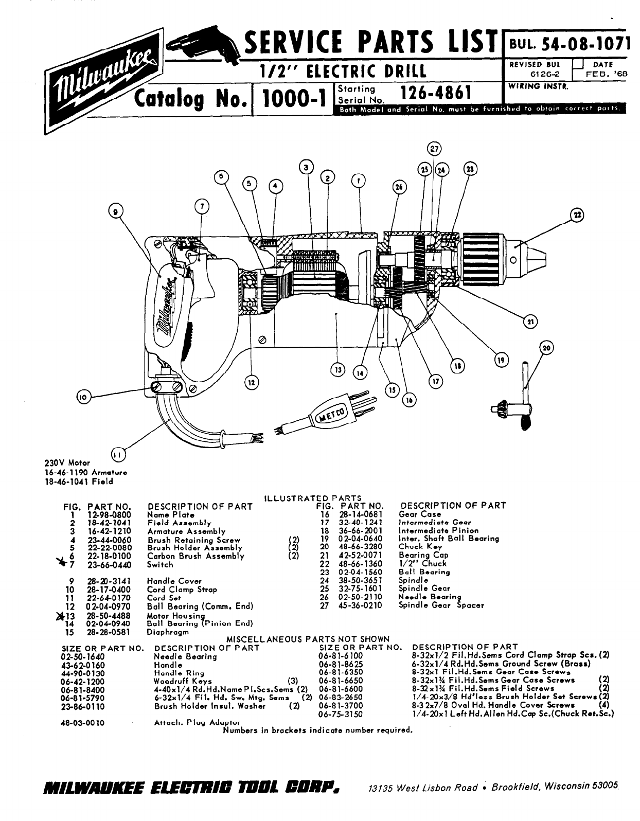 Milwaukee Power Drill Switch Wiring Diagram