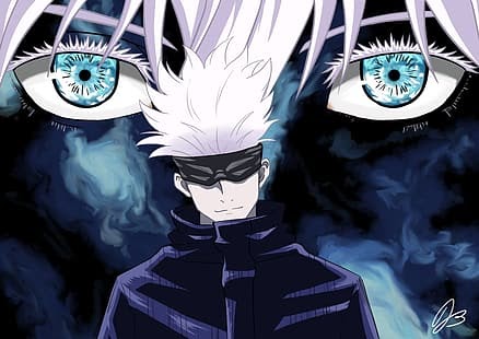 Jujutsu Kaisen Wallpaper Gojo - Blue Eyes Boy Glasses Jujutsu Kaisen