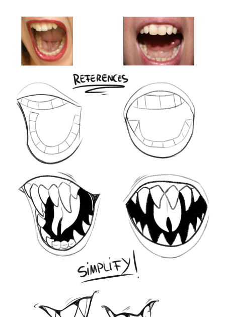 Mouth Drawing Reference Sharp Teeth - Inter disciplina