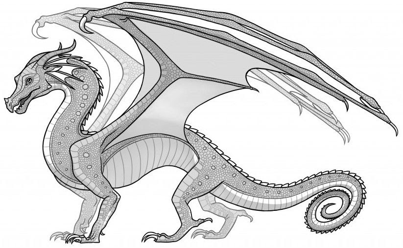 Rainwing Wings Of Fire Dragon Coloring Pages - img-bald