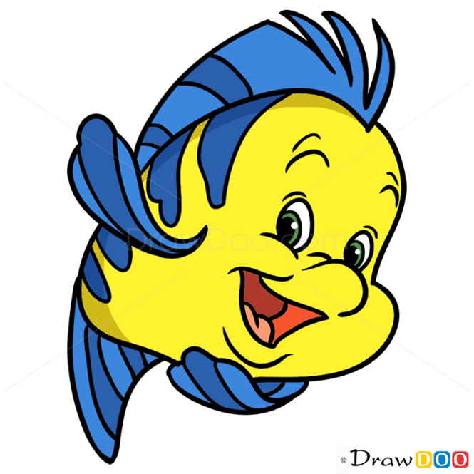 How To Draw Flounder Fish