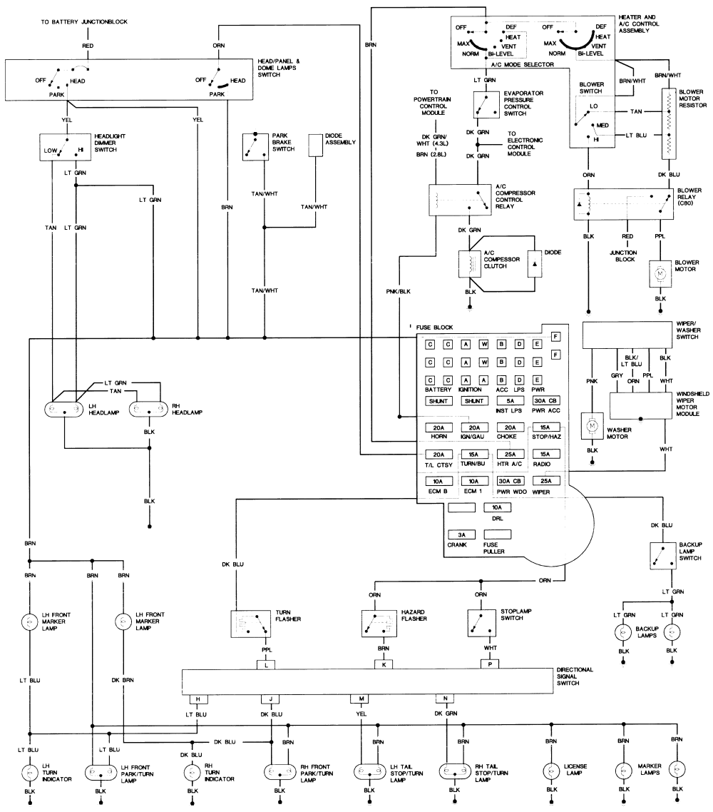 89 K5 Blazer Wiring Diagram