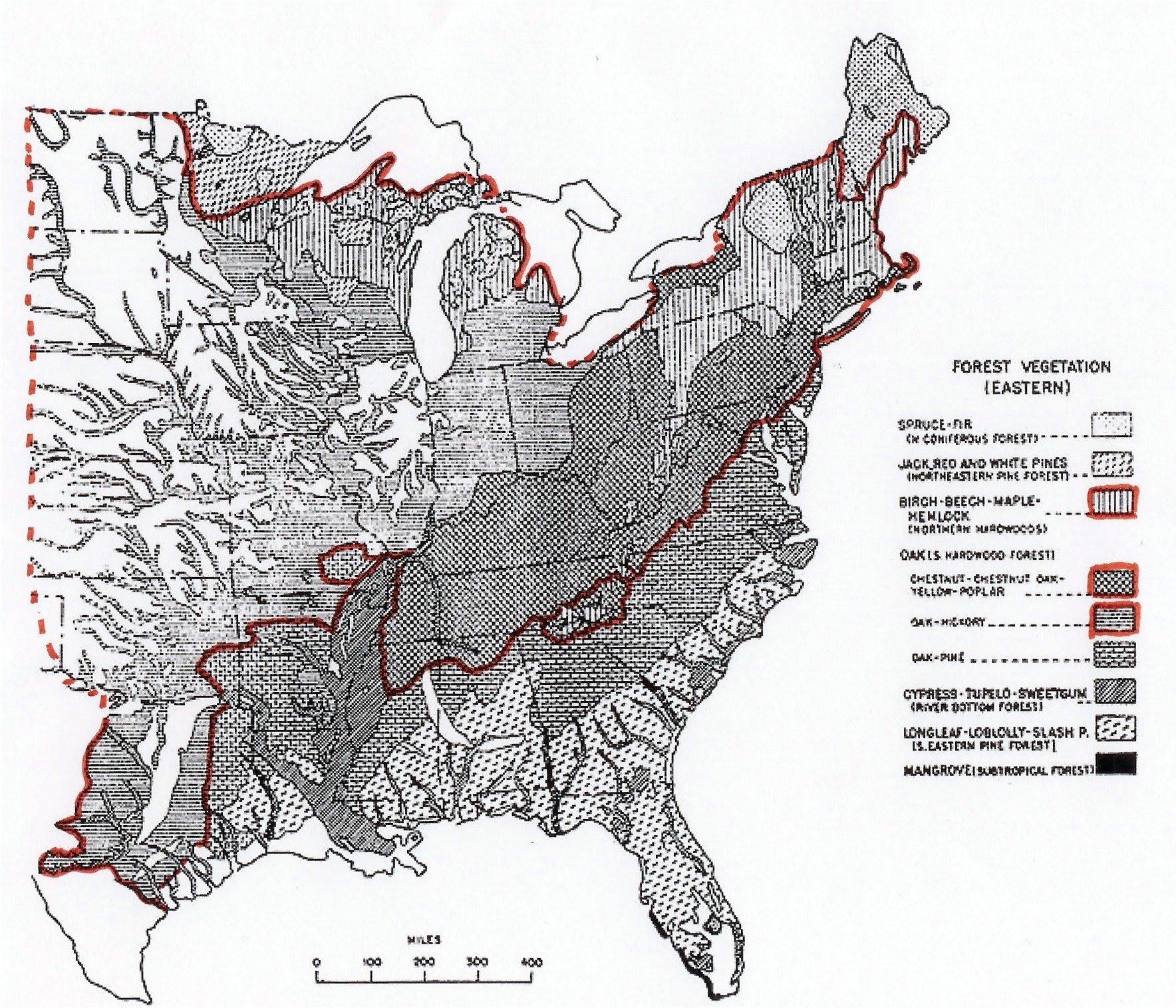 Deciduous Trees Map