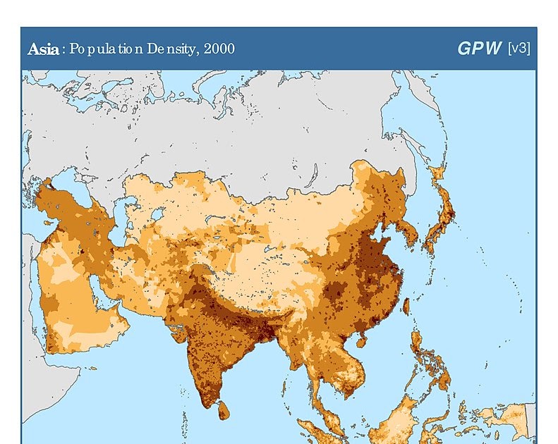 Population Density Map Of Asia Time Zones Map