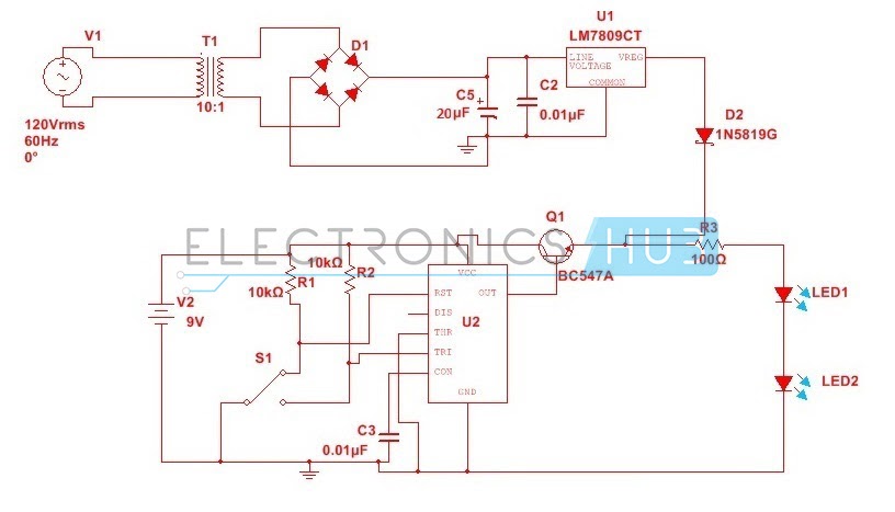 Automatic Changeover Switch Circuit Principle