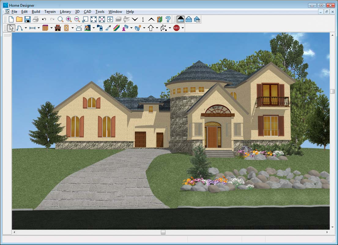 Exterior House Design Software Free Online : Build 2d and 3d floor