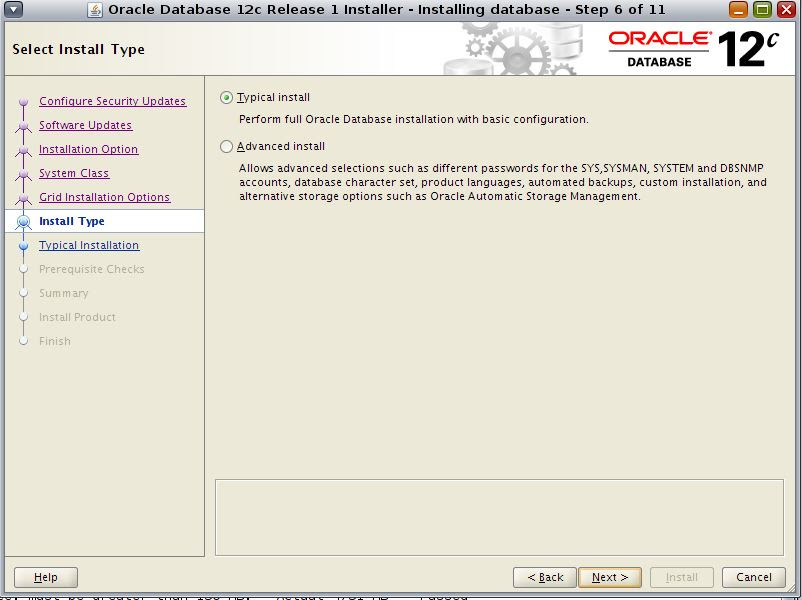 Oracle 12c installation on Virtual host