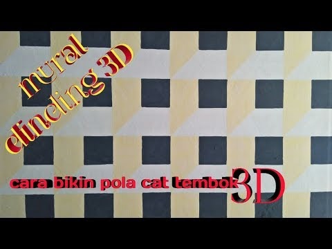 Ide Mural dinding  motif  balok 3d cara bikin pola cat  