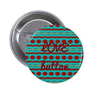 Love Button in Red and Teal