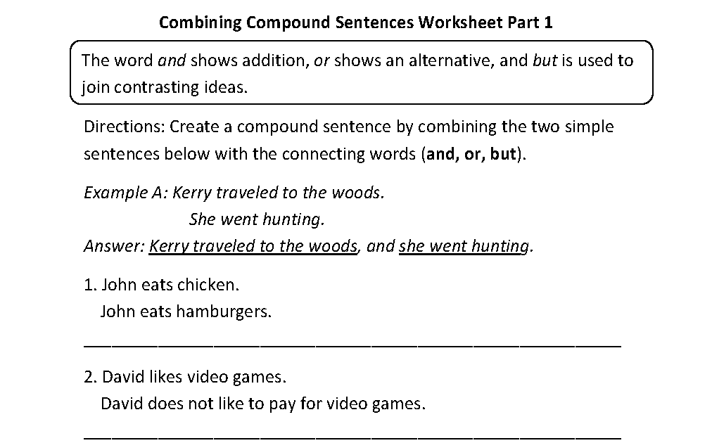 compound-sentences-worksheet-first-grade-foto-kolekcija