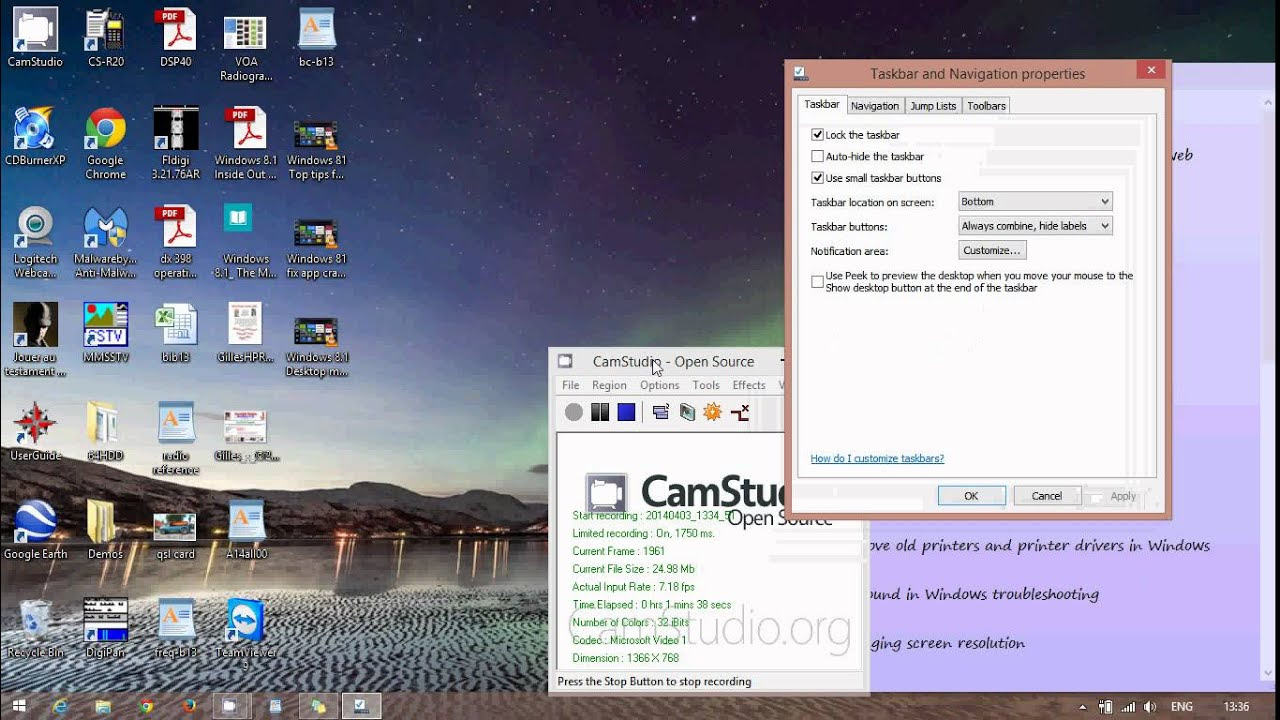 Windows 8.1 Desktop taskbar button size and auto hide ...