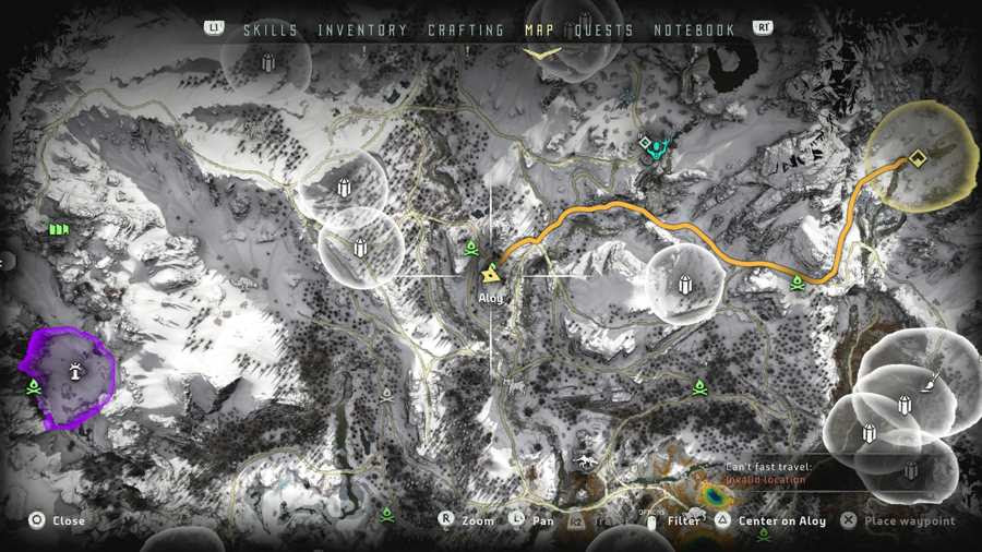 Horizon Zero Dawn Frozen Wilds Map World Map Atlas