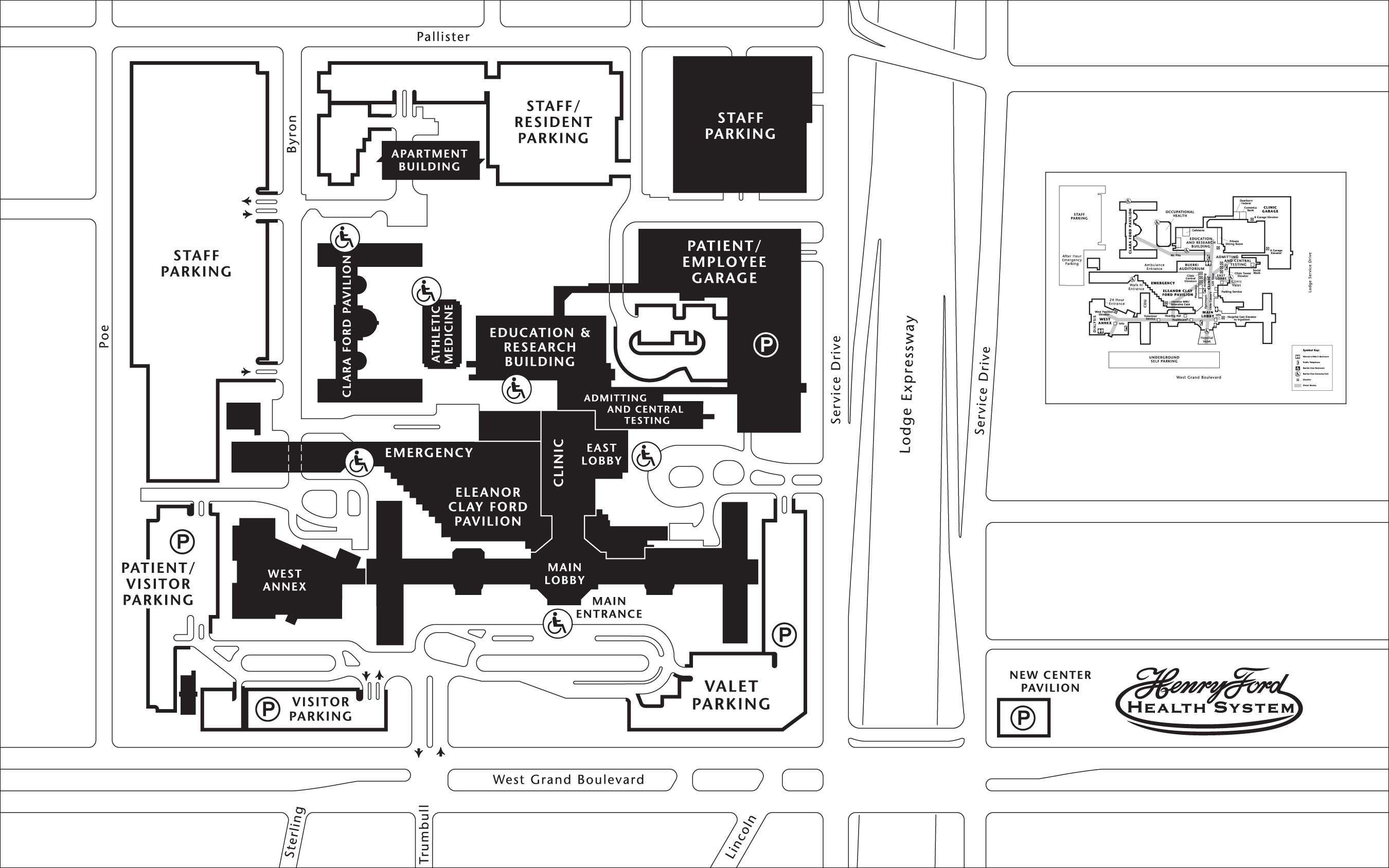 Beaumont Royal Oak Campus Map