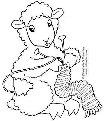 dulemba Coloring Page Tuesday Knitting Sheep