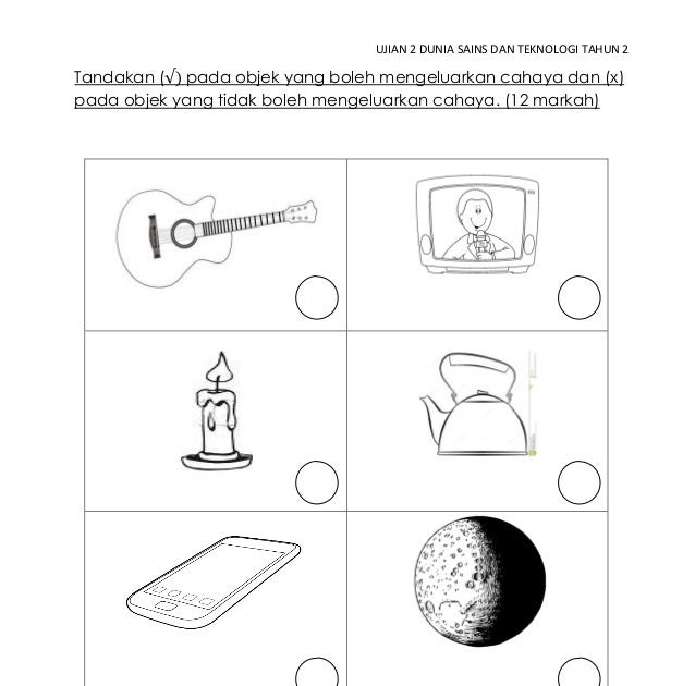 Soalan Sains Tahun 4 Dengan Jawapan - Contoh Am