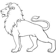 Roaring Lion Coloring Page : Coloring pages are fun for children of all