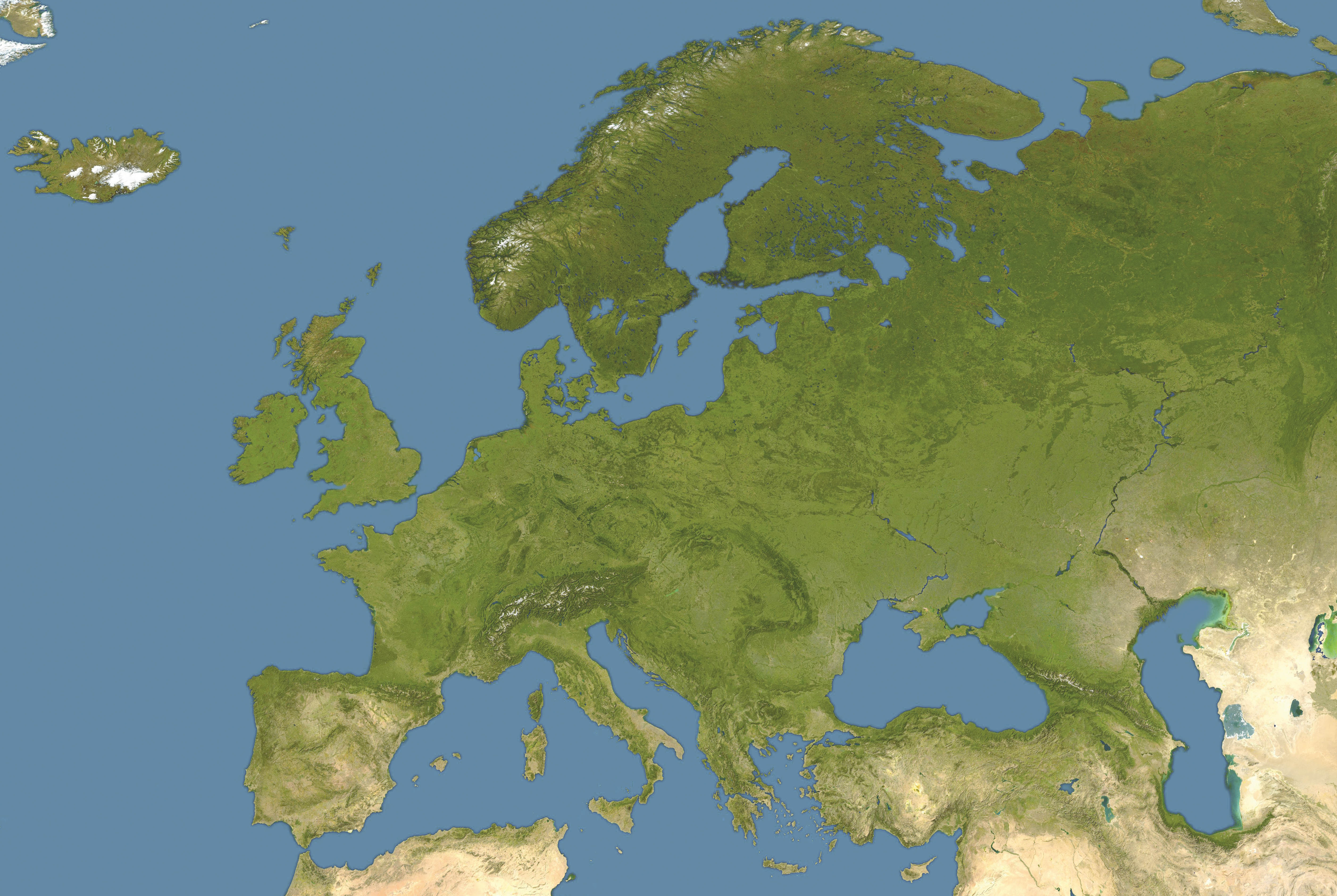 Satellite Map Of Europe | Map Of Europe