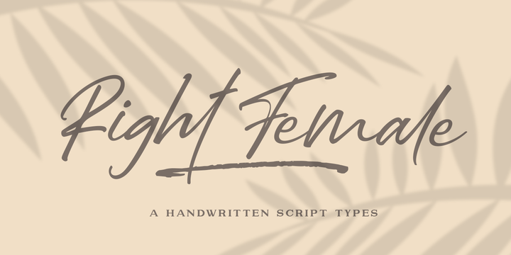 Download Right Female Font Family From Haksen Karina Tokareva