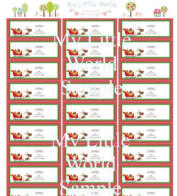 Free Christmas Address Label Templates