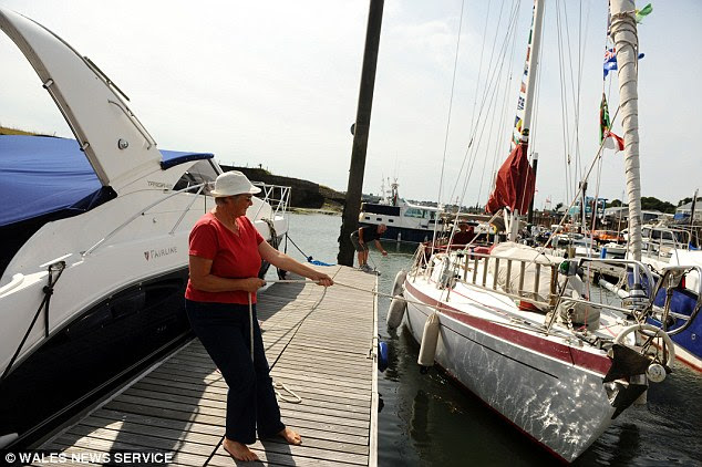 'Jane is as capable as me,' Clive says of his wife's sailing abilities. 'There's nothing on the boat she can't do'