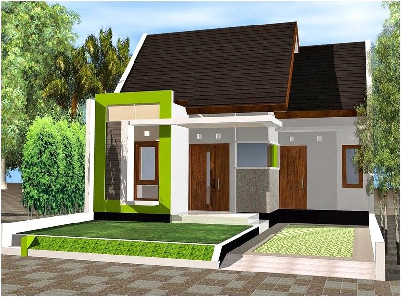 Inspirasi Rumah  Minimalis  Warna  Hijau  Denah Rumah 