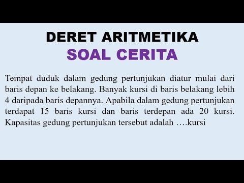 Soal Cerita Deret Aritmatika Kursi - Lembar Jawaban