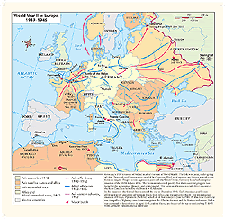 Maps: Map Of Europe During World War 2
