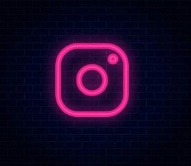 Instagram Neon Logo Purple - Purple neon letter k this logo design is ...