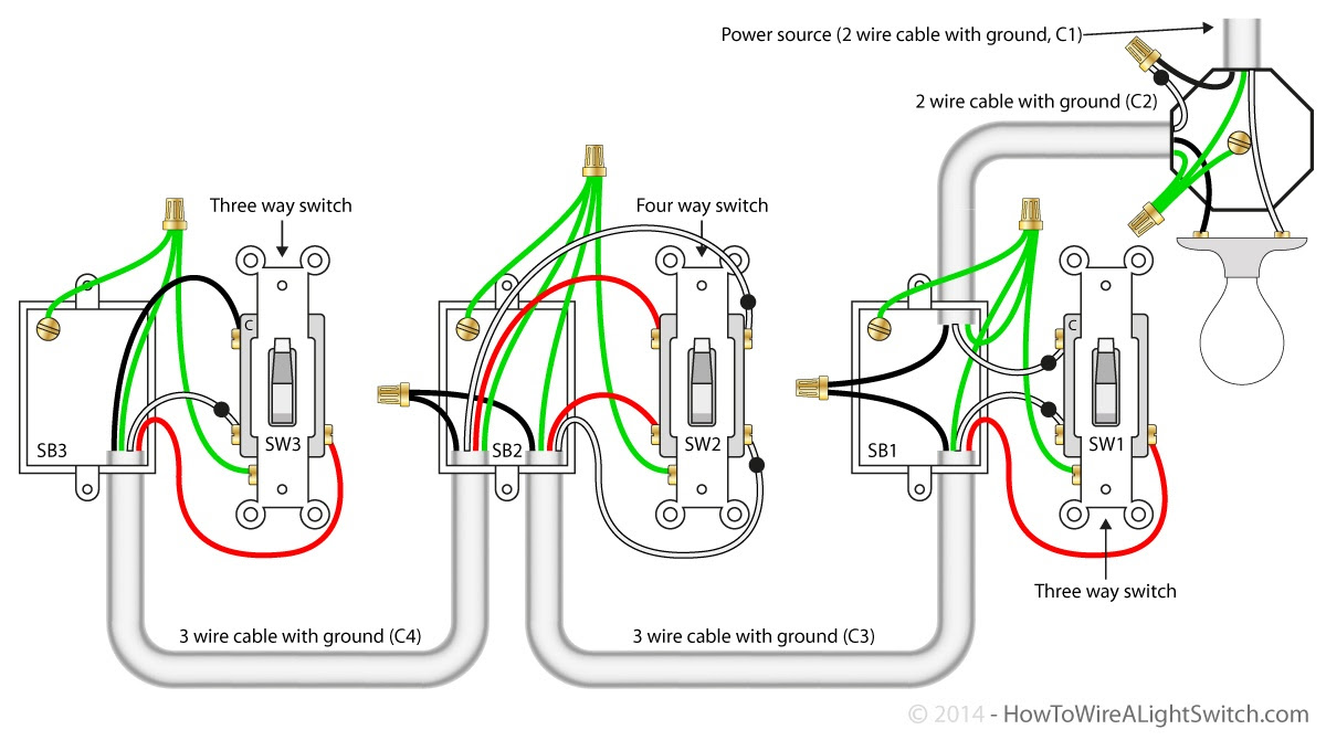 3 Way Switch Wiring Diagram Multiple Lights