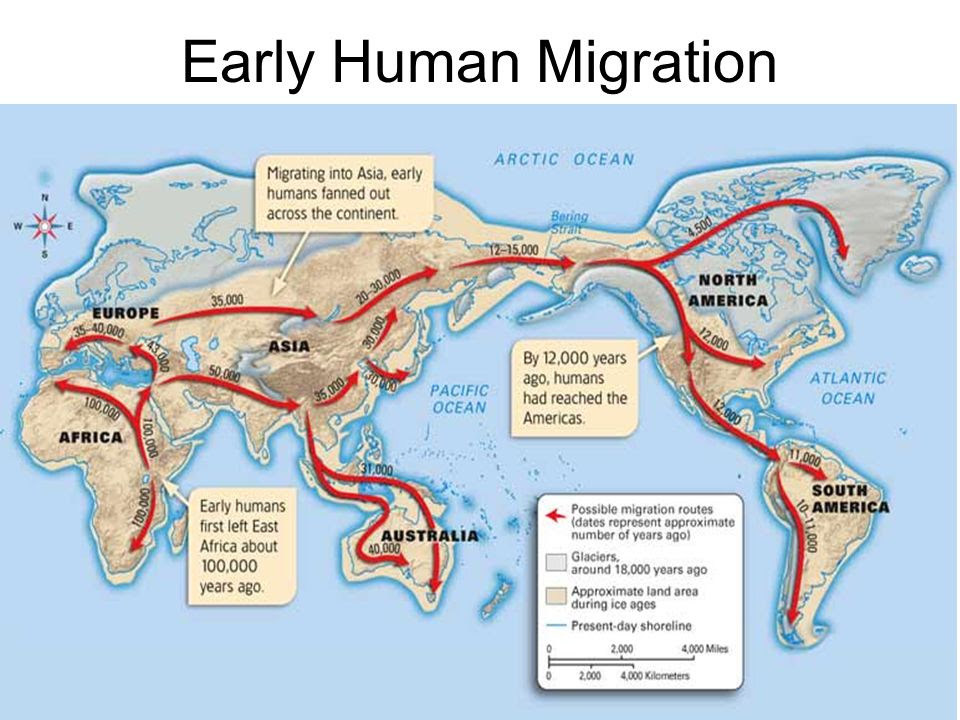 Early Human Migration Routes