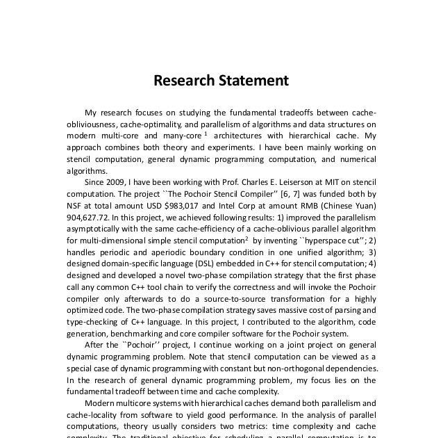 research statement sample for postdoc application