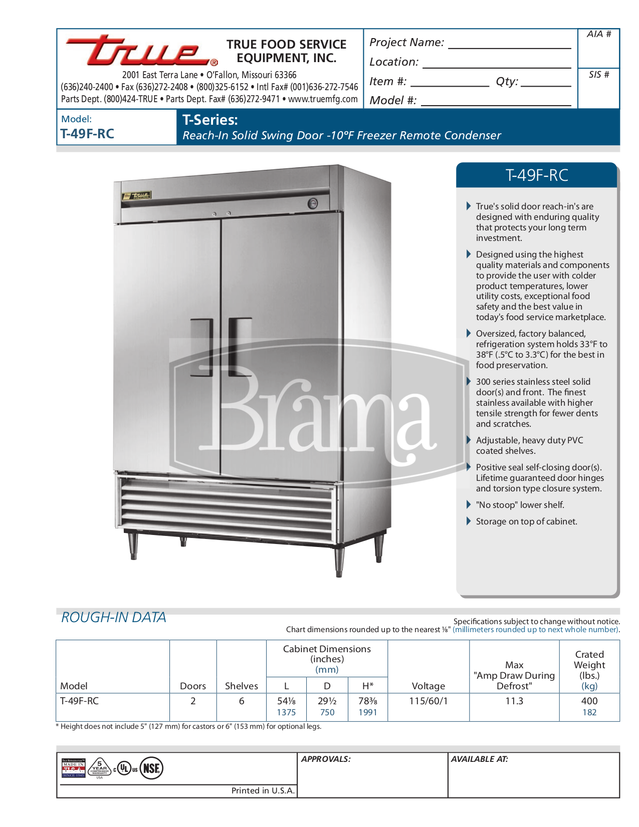 True Freezer Model T 49f Wiring Diagram