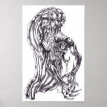Demon Art Drawing Poster Print