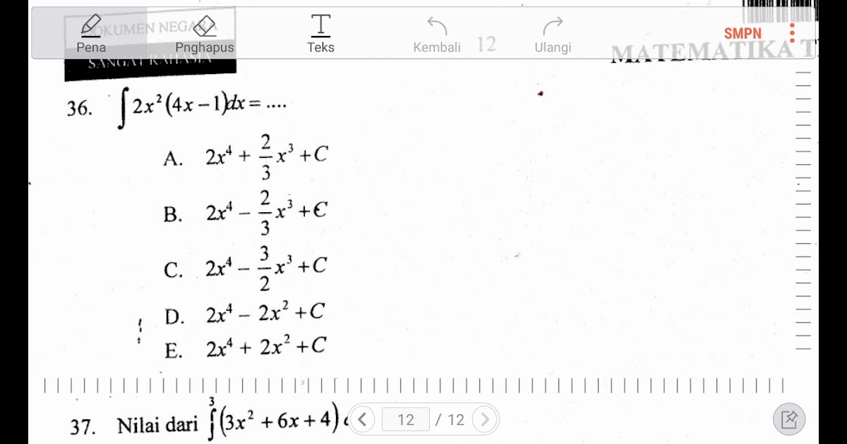 Contoh Soal: Soal Matematika Kelas 12 Ips Integral