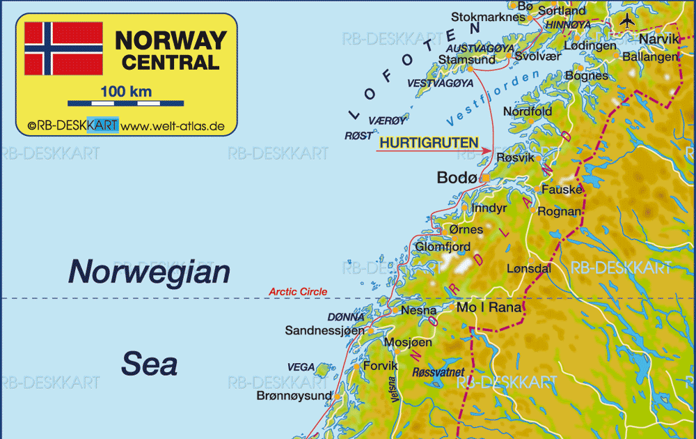 Hitra Norwegen Karte | Fylker Kart