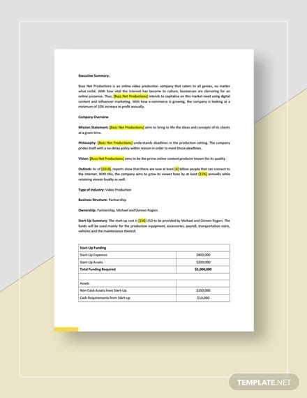 sample of computer business plan pdf
