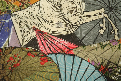 Unicorn Amongst Umbrellas I detail