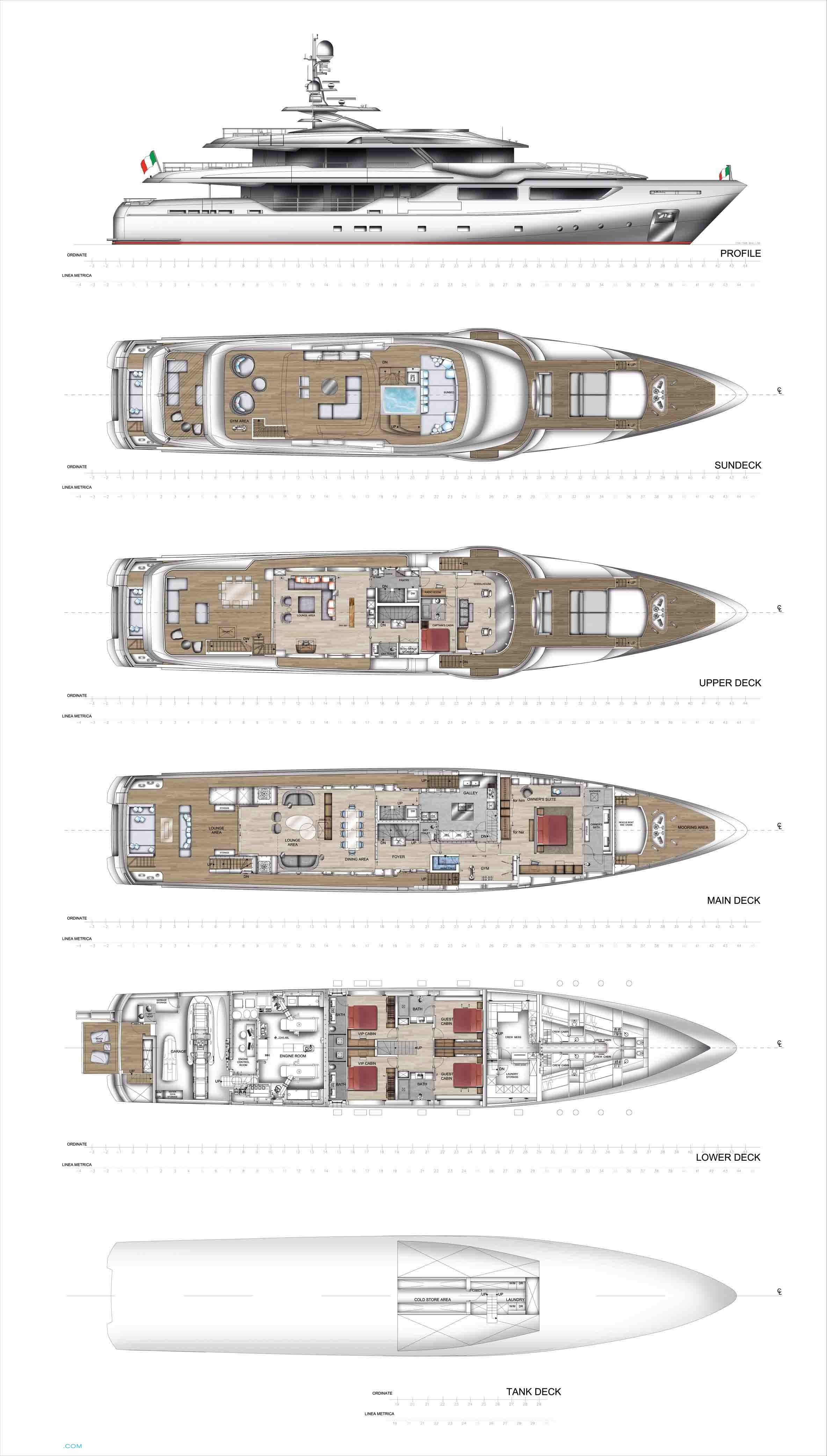 Nirvana Yacht Deck Plan
