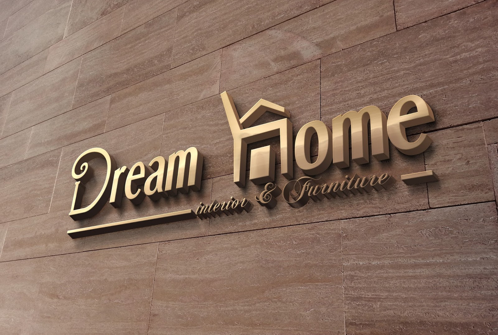 3d Wall Logo Design Download Free Mock Up