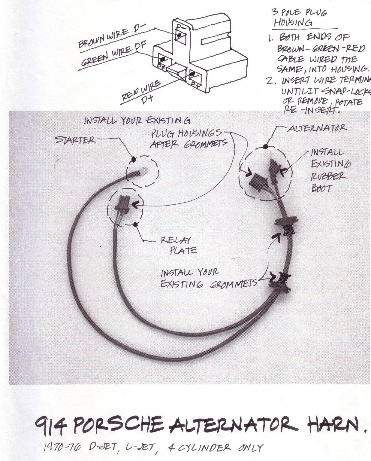 Porsche Alternator Wiring