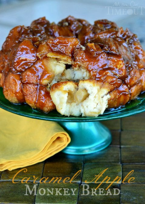 20 Apple Desserts Recipes - Ioanna's Notebook Caramel Apple Monkey Bread from MomOnTimeout.com #caramel #apple