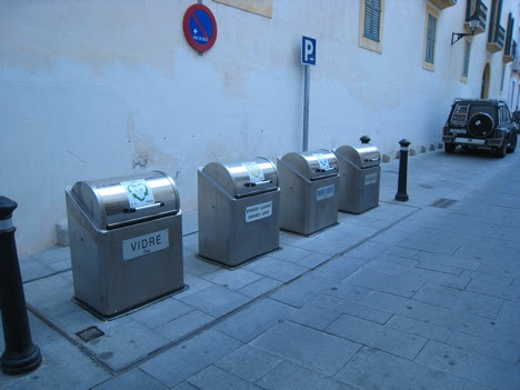 bins recycling lessons street ibiza