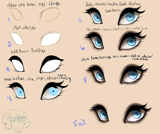 Anime Eyes Lineart