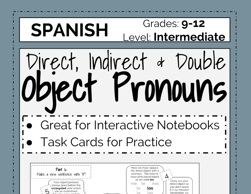6 2 Indirect Object Pronouns Worksheet